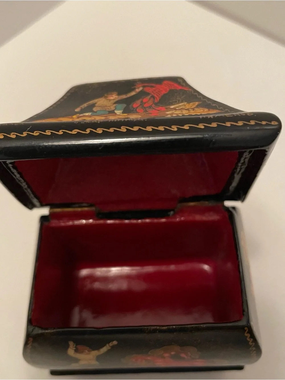 Vintage Russian Palekh Lacquer Box 